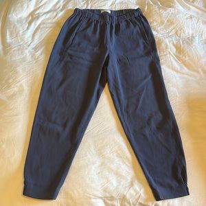 Babaton Cropped Navy Crepe Pants
